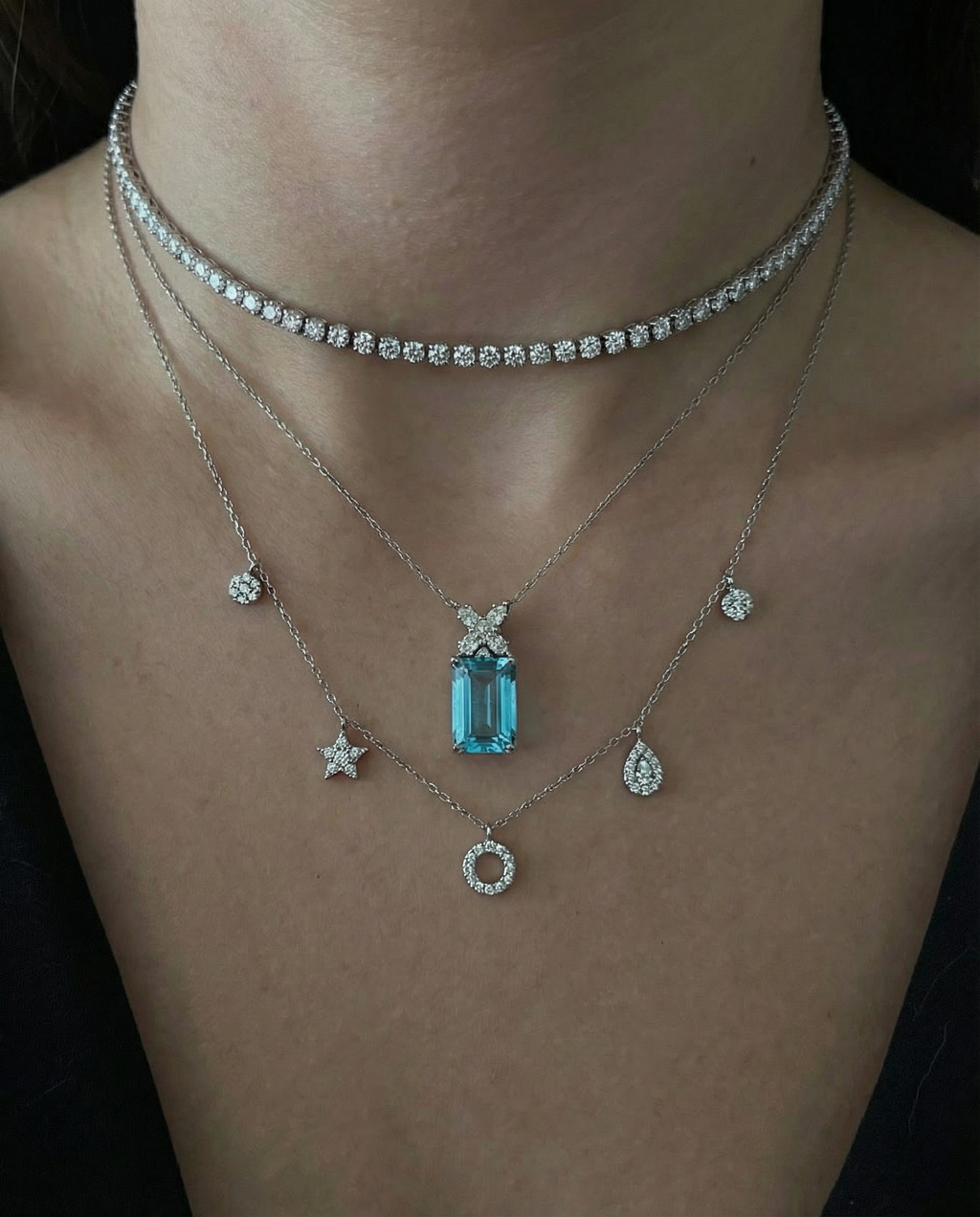 Ophelia Drop (Glacier Blue) Necklace