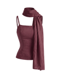 Mira Top + Dupatta — Bordeaux