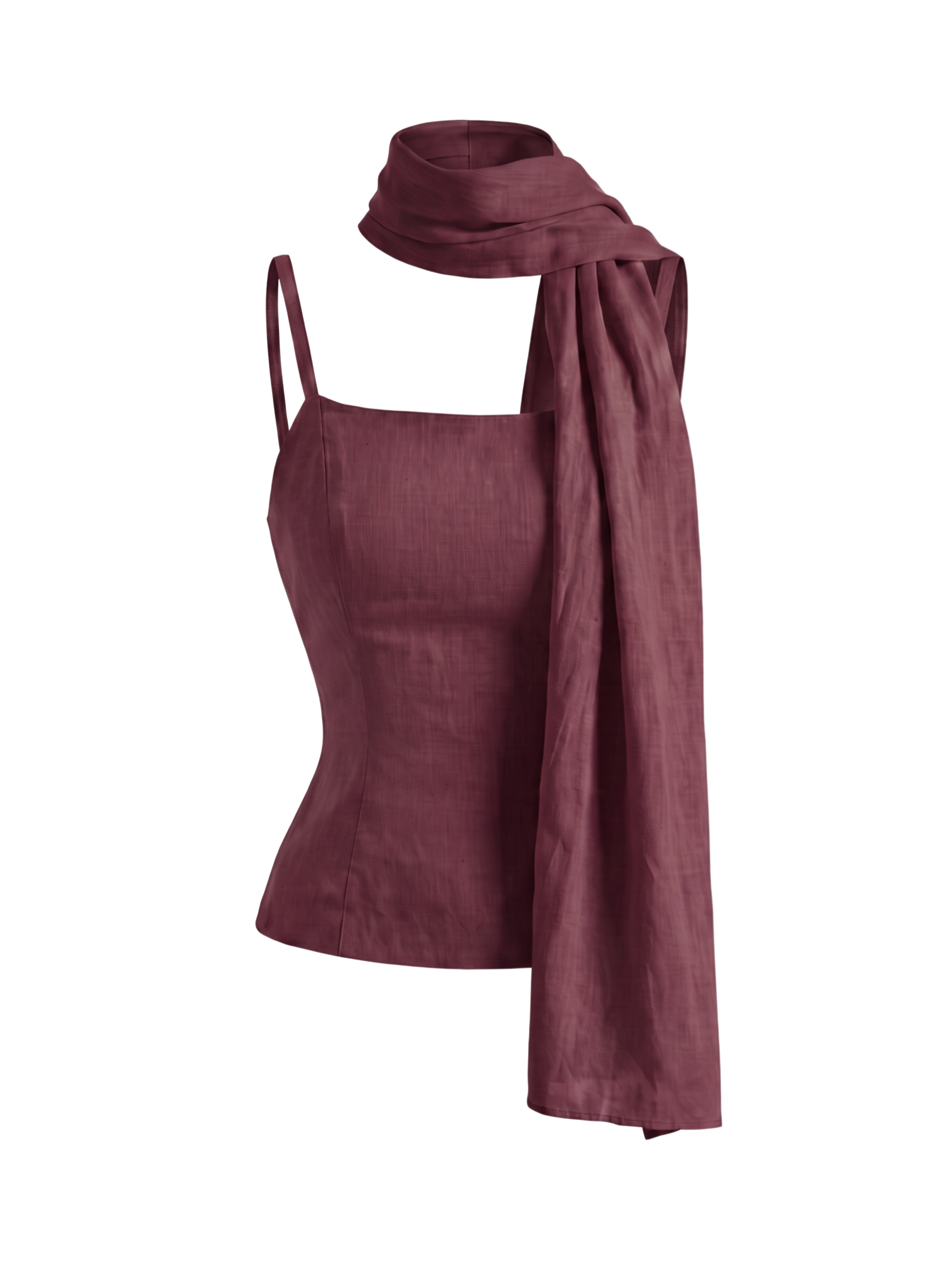 Mira Top + Dupatta — Bordeaux