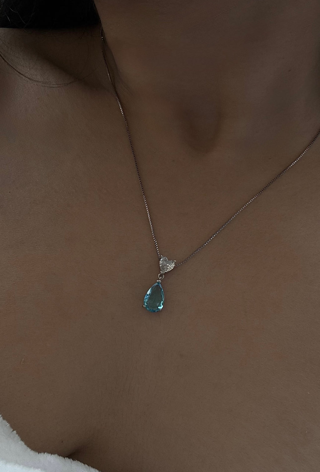 Seraphina Drop Necklace (Sky)