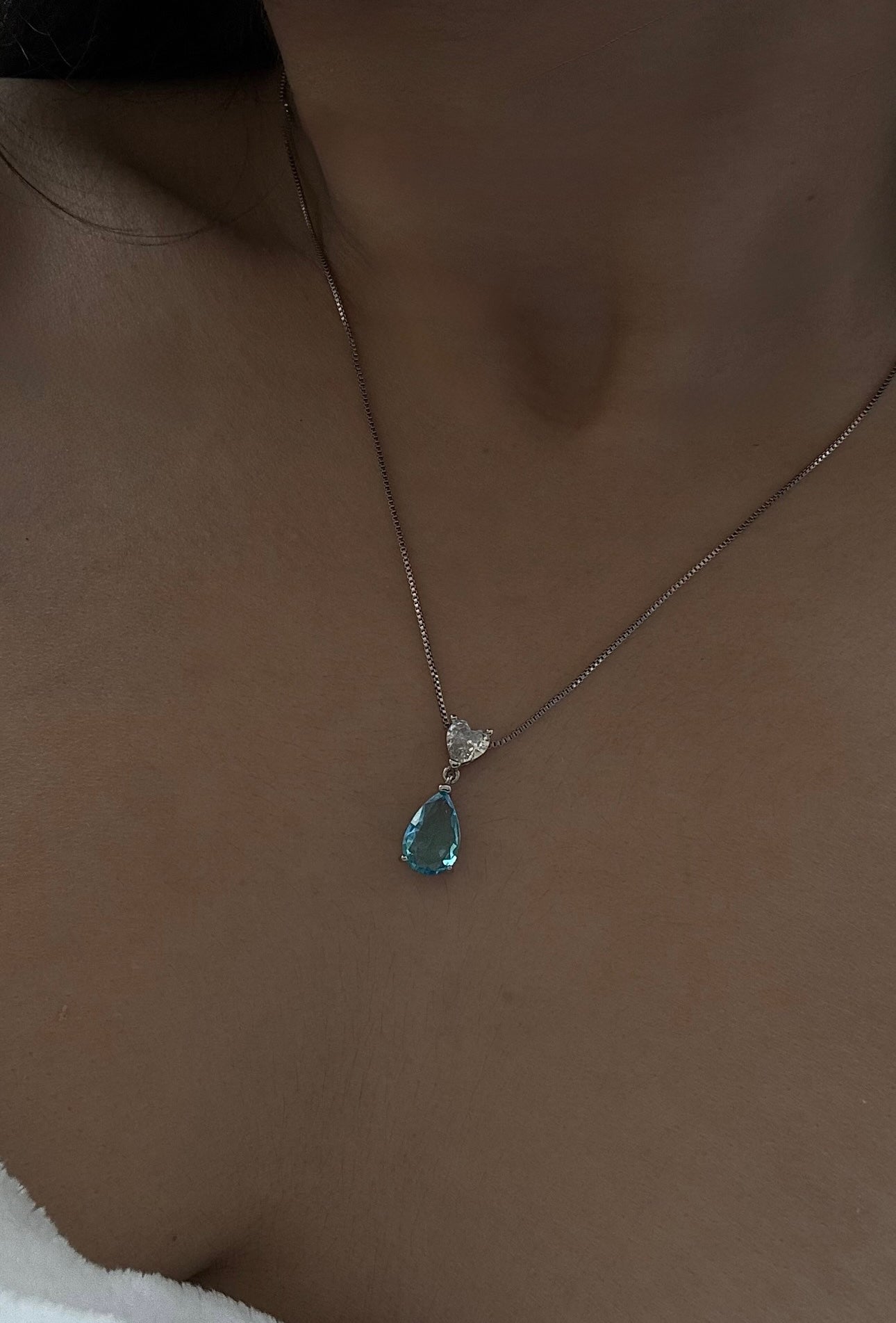 Seraphina Drop Necklace (Sky)