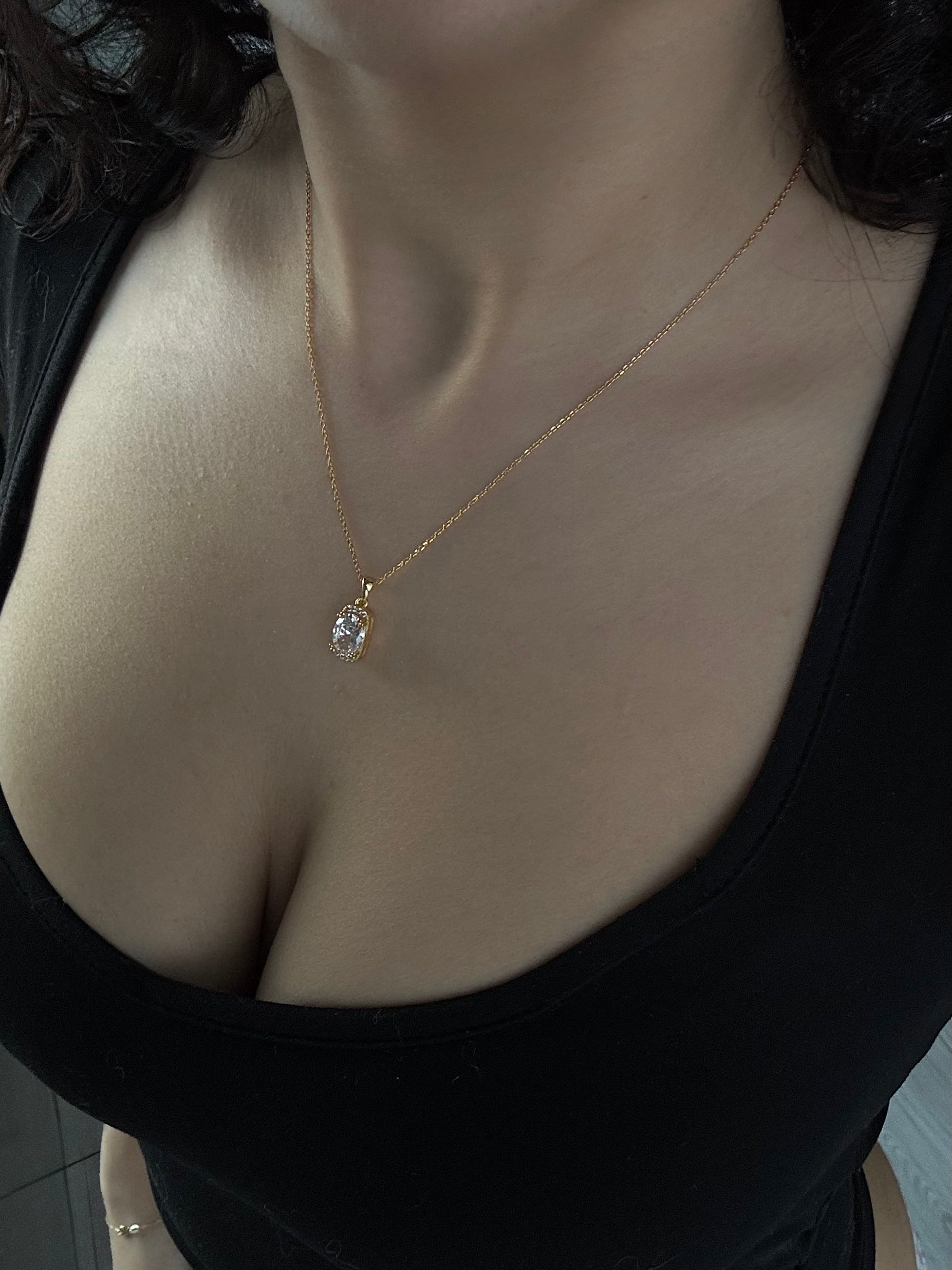 Zarina Drop Necklace — Gold