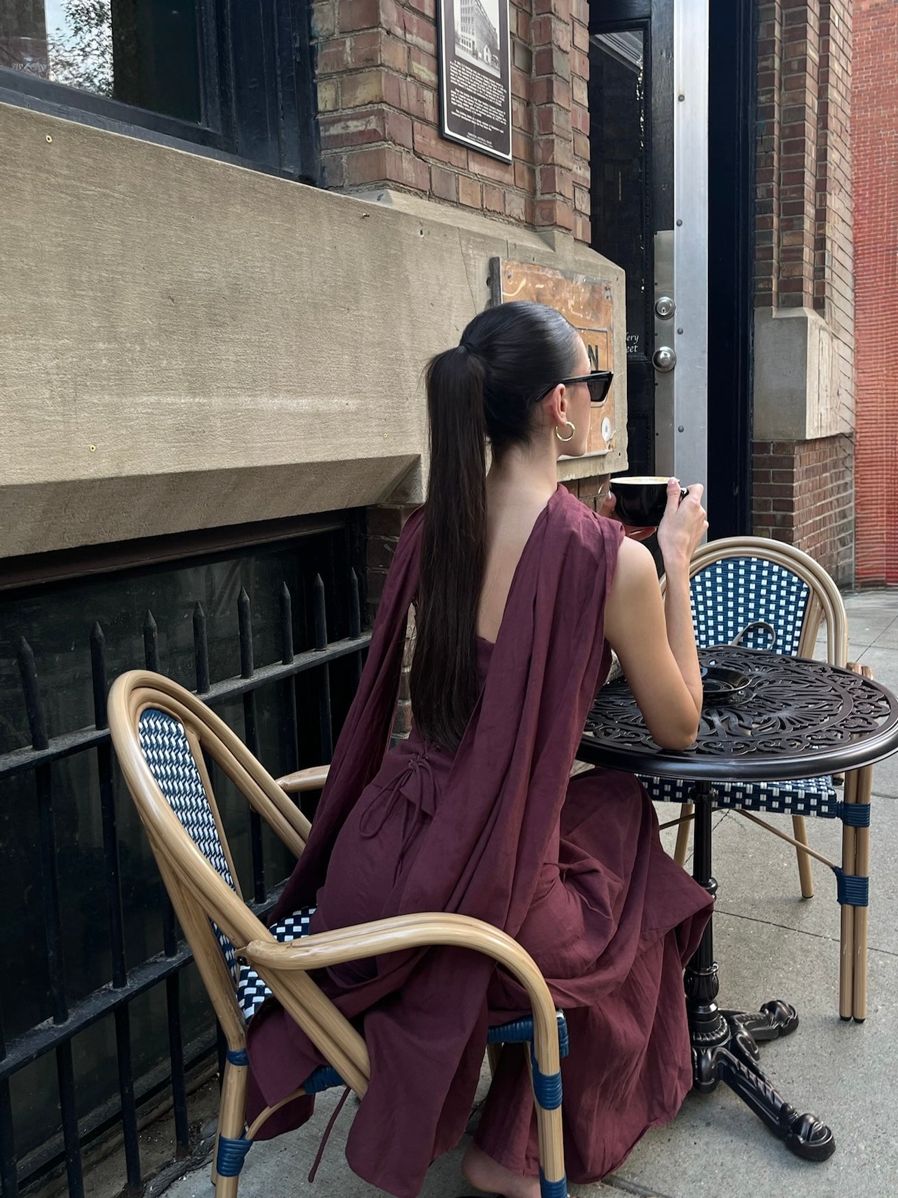 Mira Top + Dupatta — Bordeaux